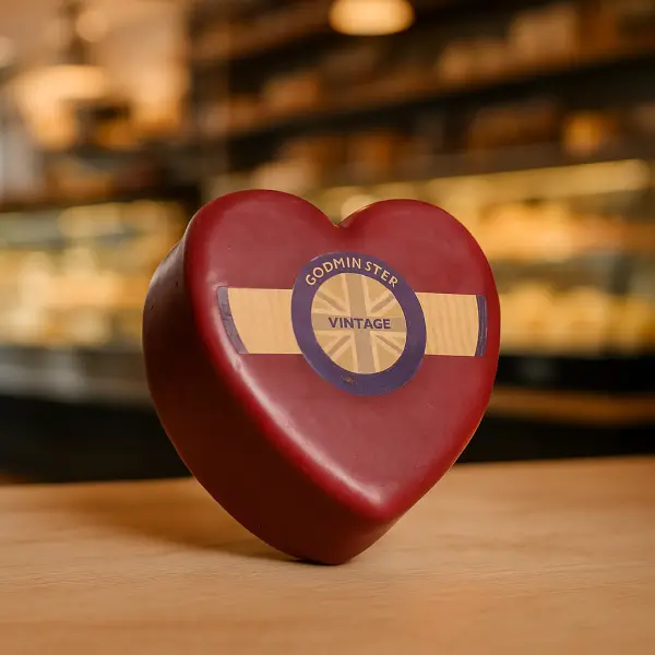 Godminster Cheddar Heart Organic cheese
