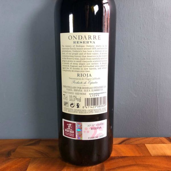 Ondarre, Rioja Reserva, Spain. - Image 4