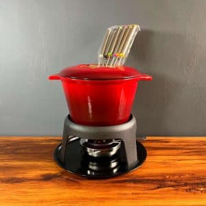 Andrew James Cast Iron Fondue Set for Cheese