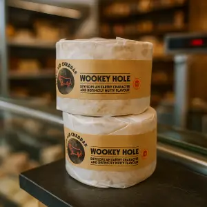 Cave Aged Wookey Hole Mature Cloth Bound Truckle 600g cheese