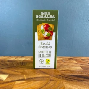 Ines Rosales Basil and Rosemary Savoury Olive Oil Crackers