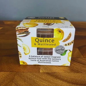 Tucker's Quince Fruit Paste with Wattleseed - 2 x 60g resealable pots