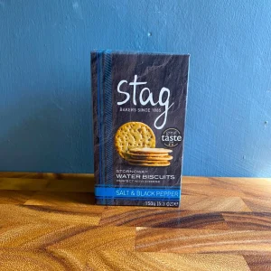 Stag Stornoway Salt and Black Pepper Water Biscuits - 150g
