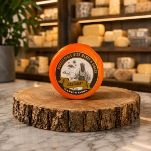 Long Clawson Castaway Wensleydale Wax Truckle with Mango and Ginger 200g