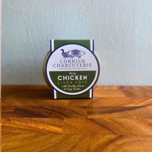 Cornish Charcuterie Herby Chicken Liver Pate with Smokey Bacon and Sage Butter - 125g
