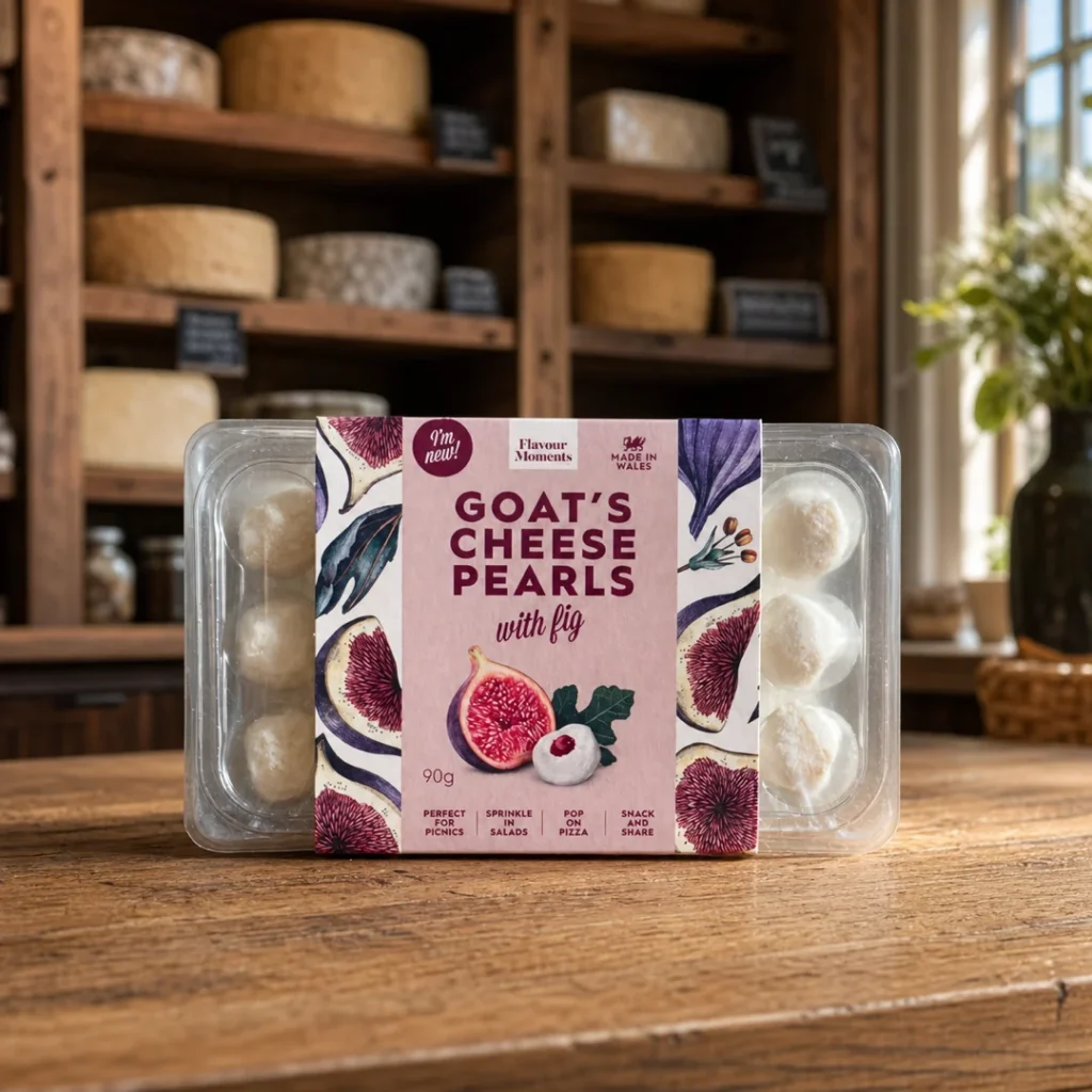 Goats Cheese Pearls with Fig
