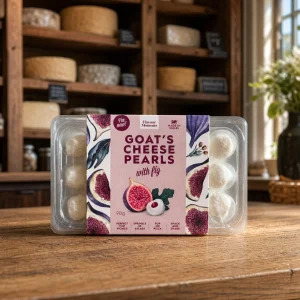 Goats Cheese Pearls with Fig